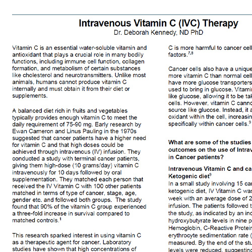 Intravenous Vitamin C (IVC) Therapy0